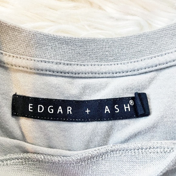 Edgar + Ash Men's Short Sleeve Colorblock Tee Gray, Blue White Size Medium - Picture 4 of 4